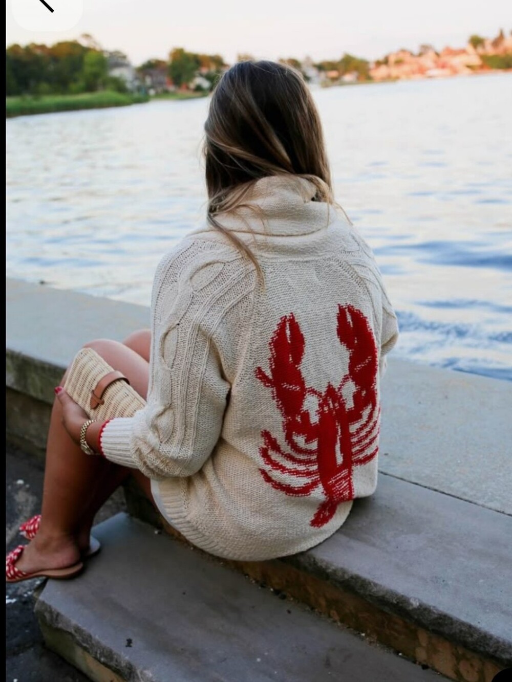 By Anthropologie Lobster Sweater